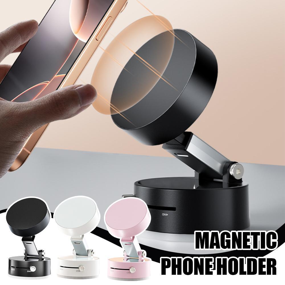 Magnetic Car Phone Stand, Hands-Free, Foldable
